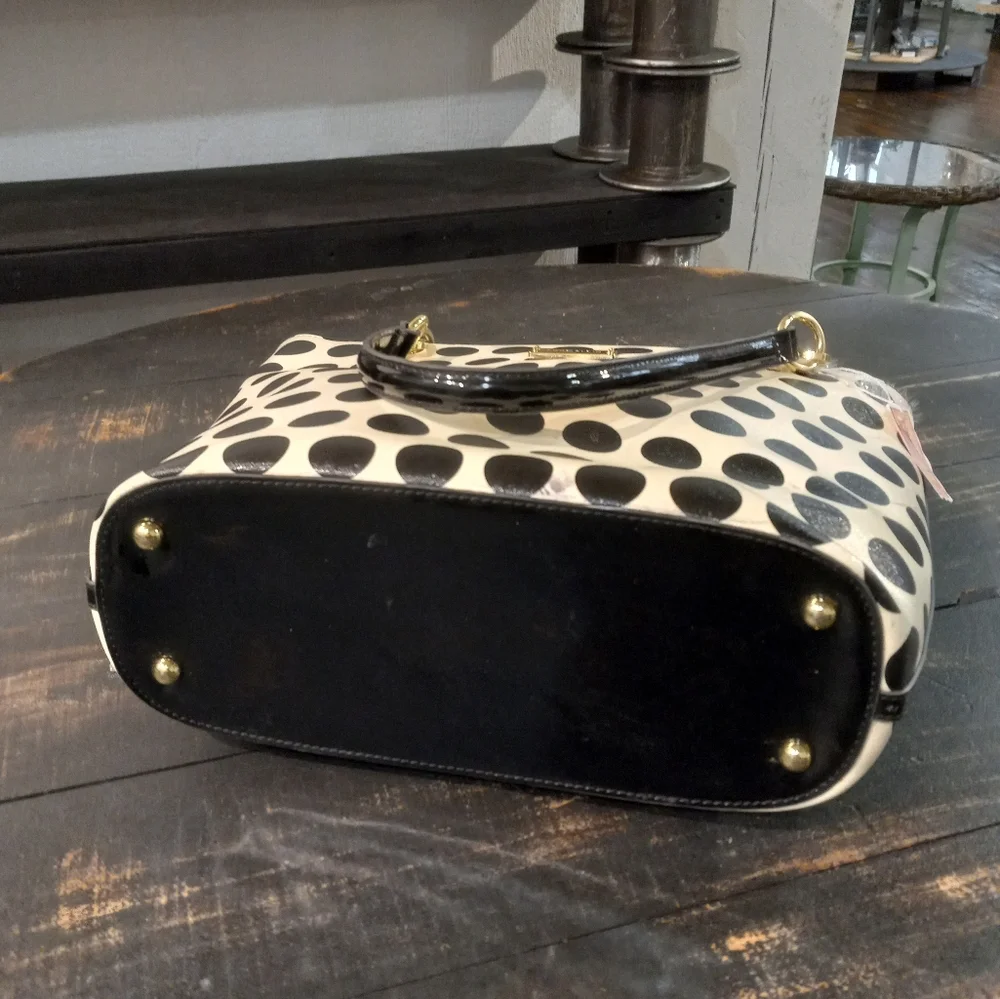 SOLD Anne Klein polka dotted purse pocketbook - Picture 4 of 5